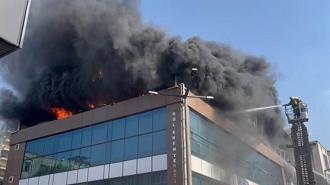 Bursa'da tekstil atölyesinde yangın