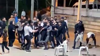 Düğündeki kavgada sandalyeler havada uçuştu