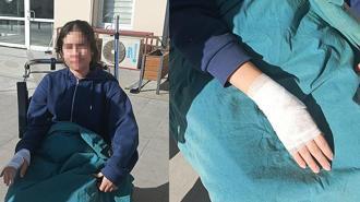 Sokak köpeklerinin saldırdığı çocuk yaralandı