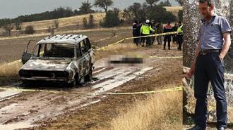 Yanmış otomobilin yanında bulunan cesedin, kayıp başı aranıyor