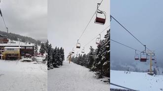 Uludağ'da kar yağışı etkili oldu