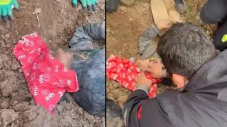 Kayıp olarak aranan çocuk, başından yaralı ve vücudunun bir kısmı toprağa gömülü bulundu