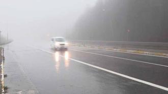 Bolu Dağı’nda sis ve sağanak