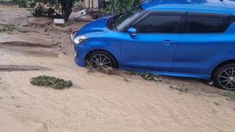 KKTC'de şiddetli yağışlar sele yol açtı