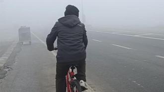 Ağrı'da yoğun sis; görüş mesafesi 10 metrenin altında