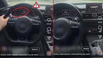 Hız ihlali yaptığı görüntüleri sosyal medyada paylaşan sürücüye 9 bin TL ceza