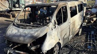 Ankara’da 4 aracın kundaklandığı anlar kamerada