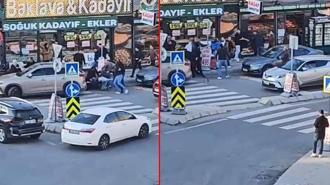 Beylikdüzü'nde 2 grup arasında tekmeli yumruklu kavga kamerada