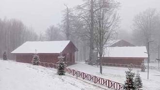 Kuzuyayla Tabiat Parkı beyaza büründü