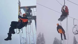 Uludağ’da gerçeğini aratmayan ‘kurtarma’ tatbikatı