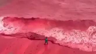 İran’daki Hürmüz Adası kırmızıya büründü