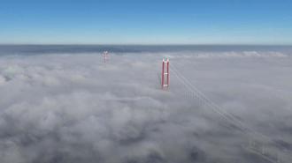 1915 Çanakkale Köprüsü siste kayboldu