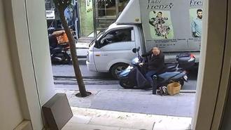 Şişli'de taşlama makinesi hırsızlığı kamerada