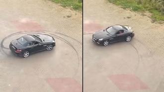 Maltepe'de özel hastanenin valeleri müşterinin otomobiliyle drift attı