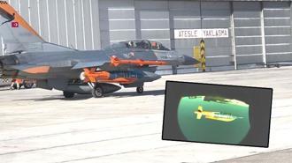 F-16'dan atılan ASELSAN KGK-84 Kanatlı Güdüm Kiti, hedefi tam isabetle vurdu