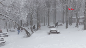 Kuzuyayla Tabiat Parkı’nda kar manzarası