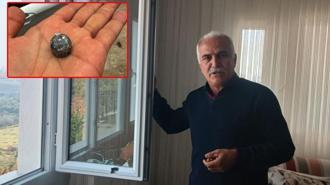 Kahvaltı yaptıkları odanın penceresine domuz kurşunu isabet etti