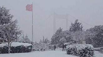 Beyaza bürünen Beykoz havadan görüntülendi