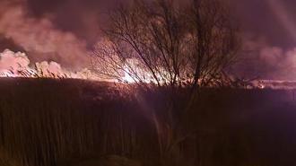 Eber Gölü'nde 5 farklı noktada yangın çıktı