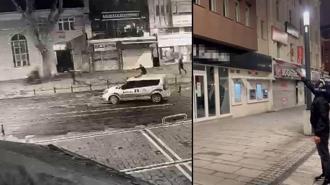 Fatih'te iş yeri kurşunlayıp cep telefonuyla kaydeden şüpheliler kaçarken polise silah çekti; 4 şüpheli yakalandı