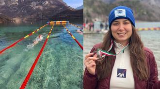 Bengisu Avcı, buz yüzmede Türkiye rekoru kırdı