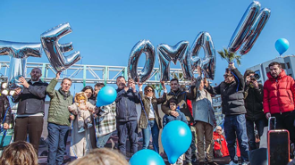 Kampanyası tamamlanan SMA’lı Teoman bebek için balonlar gökyüzüne bırakıldı