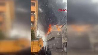 Tuzla'da çakmak üretim fabrikasında yangın