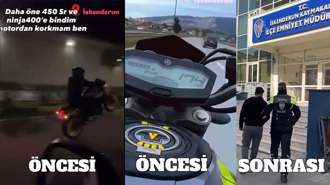 Otoyolda aşırı hız ve akrobatik hareketler yapan motosiklet sürücüsüne 45 bin TL ceza