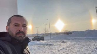 Karlıova'da 'yalancı güneş' görüntülendi