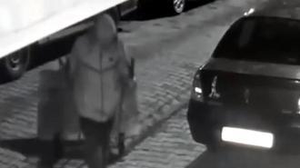 El arabası ile dondurma dolabını çaldı; o anlar kamerada