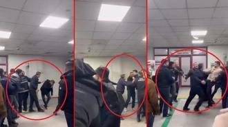 Hastanenin acil servisinde bıçaklı, tekmeli ve yumruklu kavga kamerada; 1 yaralı