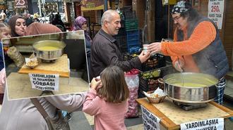 Her gün 200 bardak çorbayı ücretsiz dağıtıyor