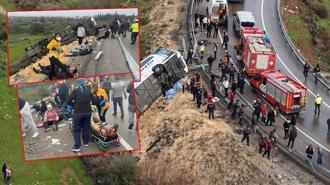 Antalya'da yolcu otobüsü devrildi; 8 ölü, 26 yaralı