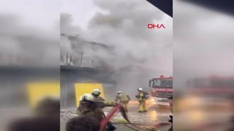 Başakşehir'de sanayi sitesinde yangın