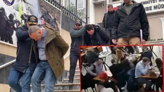 Bakırköy'de kafede oturan Rus turisti, Cezayirli şüpheliler soydu; hırsızlık kamerada