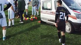 Dili boğazına kaçan kaleci, polisin müdahalesi ile kurtuldu