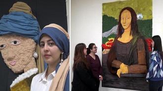 Atıklarla, ünlü sanat eserlerinin rölyef ve heykelini yaptılar