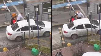 Kadıköy’de yol verme tartışmasında otomobilin aynasını kırdı