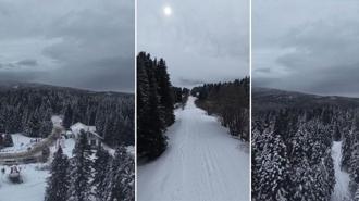Uludağ Milli Parkı’nda kar manzarası dronla görüntülendi
