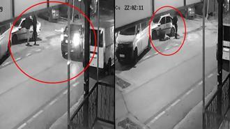 Kahvehane çıkışı 2 kişinin yaralandığı silahlı saldırı kamerada