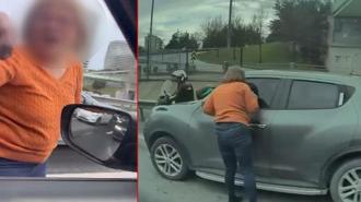 Şişli’de trafikte tartıştığı aracın camını yumruklayıp aynasını kırdı