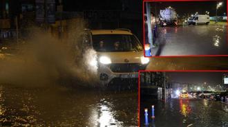 İzmir’de sağanak; cadde ve sokaklar göle döndü