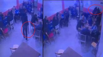 Kahvehanedeki pompalı tüfekli saldırı kamerada