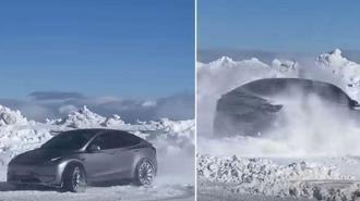 Kayak merkezinin otoparkında aracı ile drift atan sürücüye ceza; o anlar kamerada