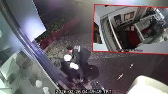 Göktürk’te 2 dakikada 18 milyon liralık soygun kamerada: Güvenlik görevlisi engel olmaya çalıştı