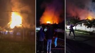 Aydın’da müstakil ev alev alev yandı