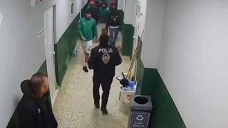 Mersin’de amatör maç öncesi çıkan kavga güvenlik kamerasında