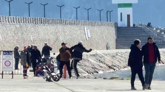 Limanda balıkçıların kavgası kamerada