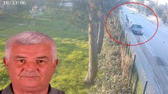 Otomobilin çarptığı bisikletlinin öldüğü kazanın görüntüleri ortaya çıktı
