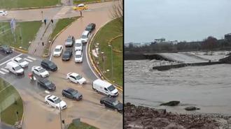 Diyarbakır’da sağanak sele neden oldu, köprü su altında kaldı